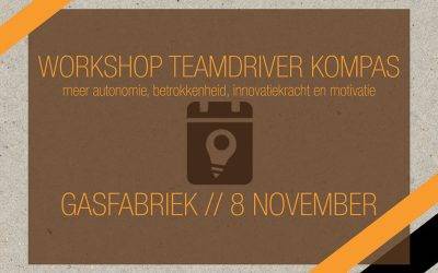 Workshop Teamdriver Kompas: meer autonomie, betrokkenheid, innovatiekracht en motivatie
